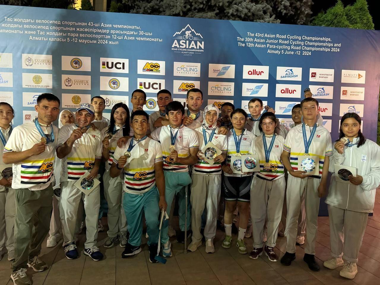 Сборная Узбекистана завоевала 19 медалей на чемпионате Азии по паравелоспорту