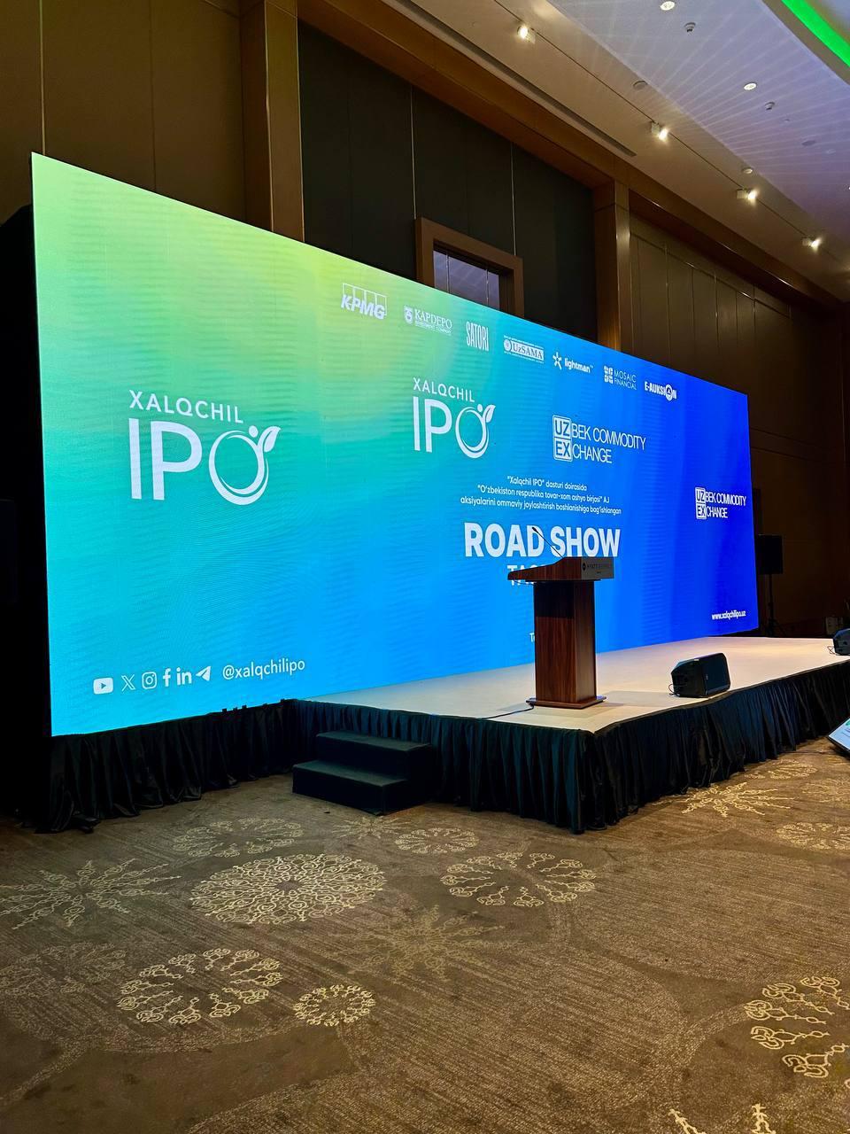 В рамках старта Народного IPO состоялось Roadshow презентация узбекской товарно-сырьевой биржи