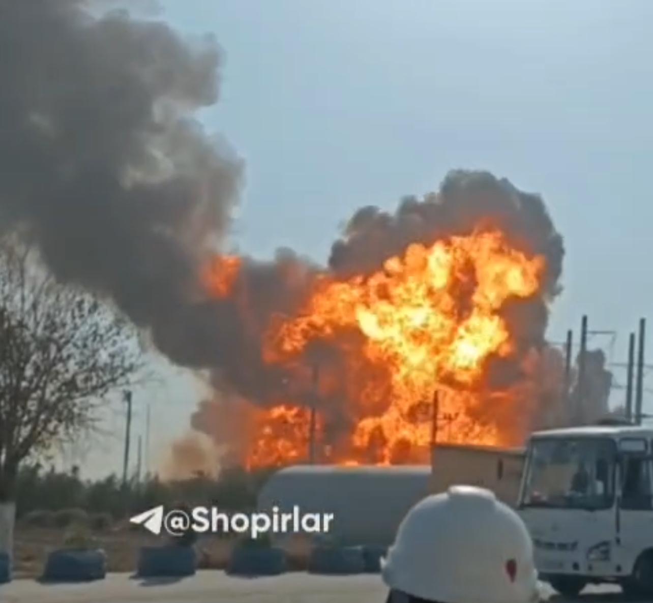 В Кашкадарьинской области на АГНКС произошел взрыв