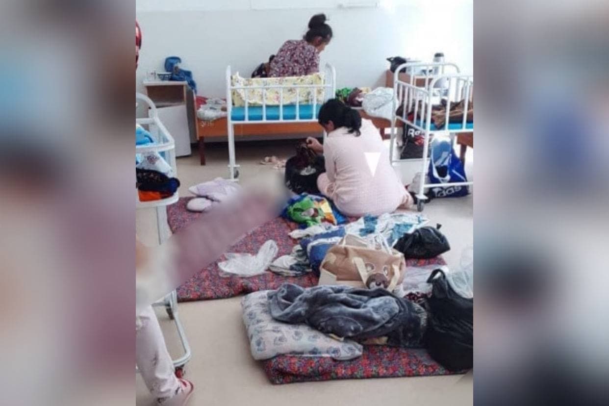В Кашкадарьинской области женщина в роддоме лежала на полу