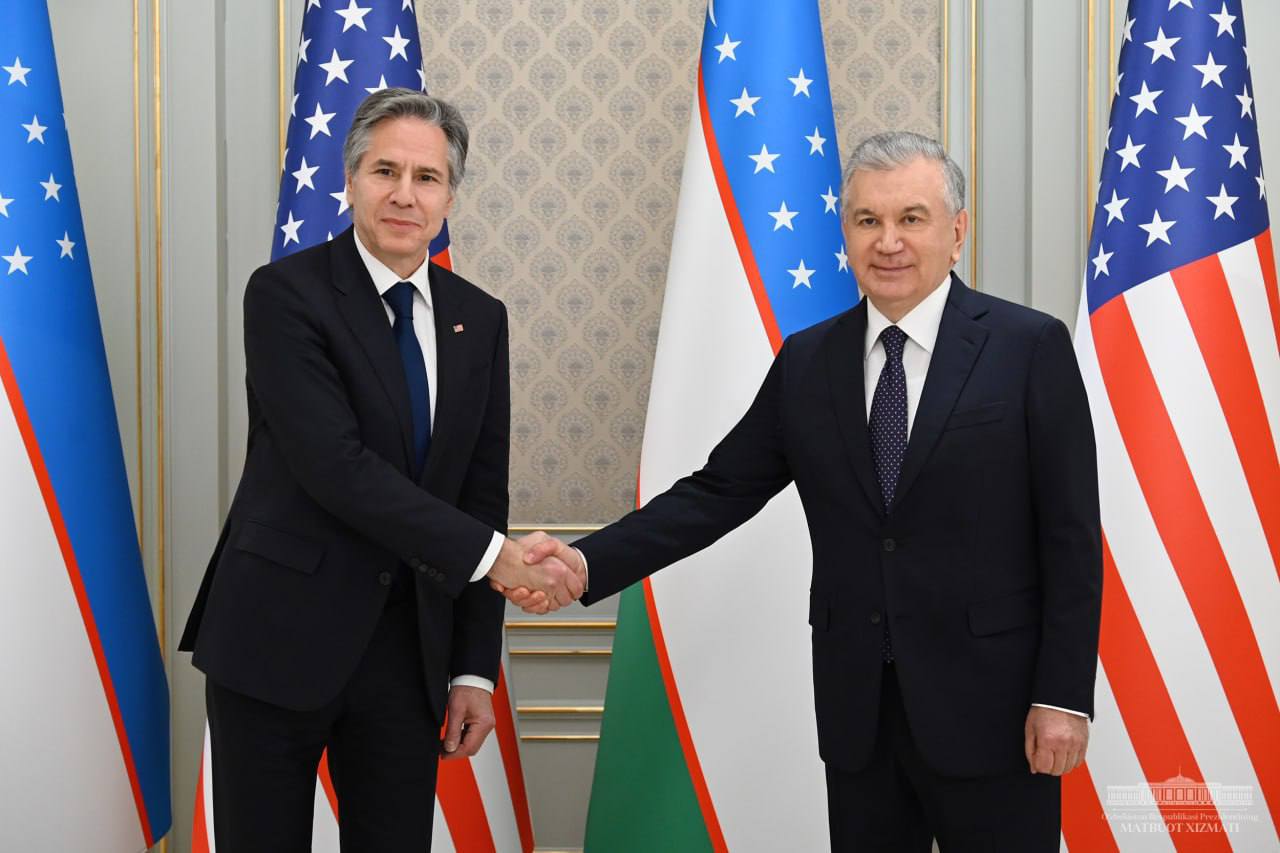 Шавкат Мирзиёев встретился с Государственным секретарем США Энтони Блинкеном