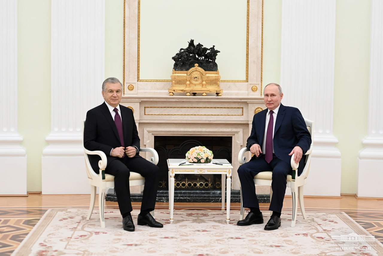 Мирзиёев и Путин обсудили в Москве укрепление партнерства и союзничества