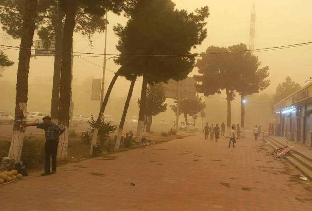 Сурхандарьинскую область накрыла пыльная буря