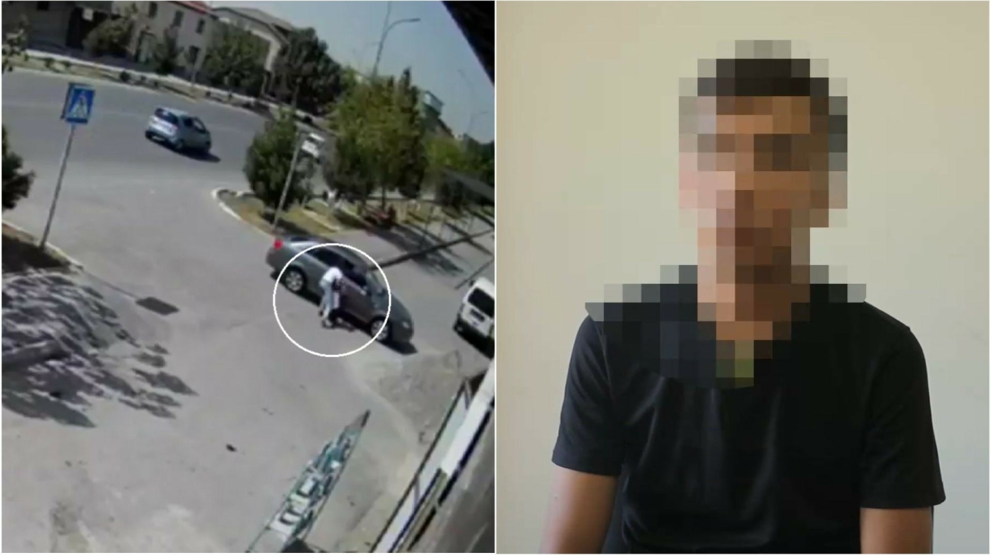 В Маргилане парень пытался силой затолкать девушку в машину — видео